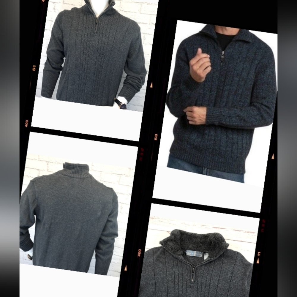 Oscar de la Renta Sweater Cable Knit Sherpa Trim